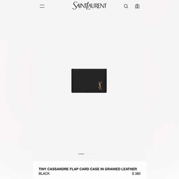 YSL Saint Laurent Flap Card Case Authentic - Picture 2 of 16
